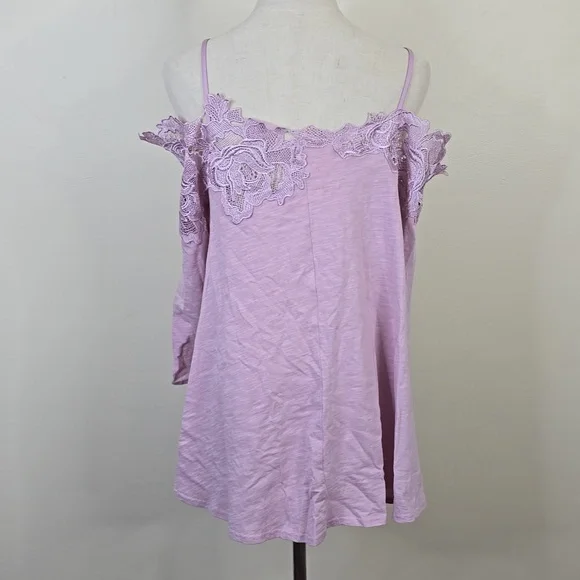 Anthropologie Meadow Rue Laceline Off-The-Shoulder Top SP - Picture 4 of 6